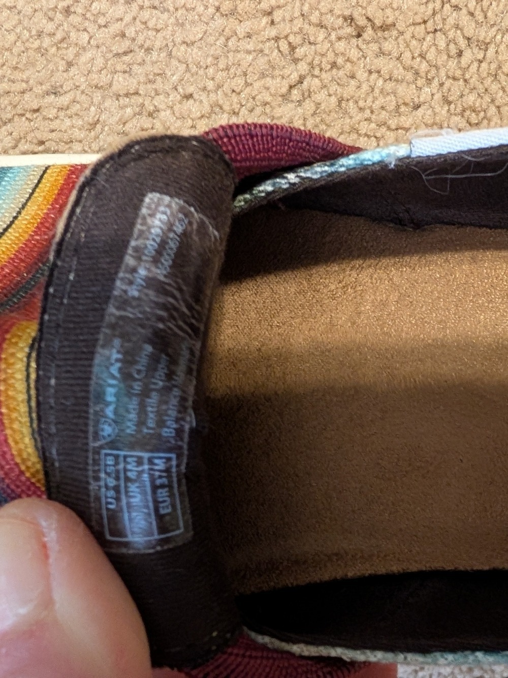Ariat Women's Colorful Stripe Slip-On Shoes - Picture 7 of 8